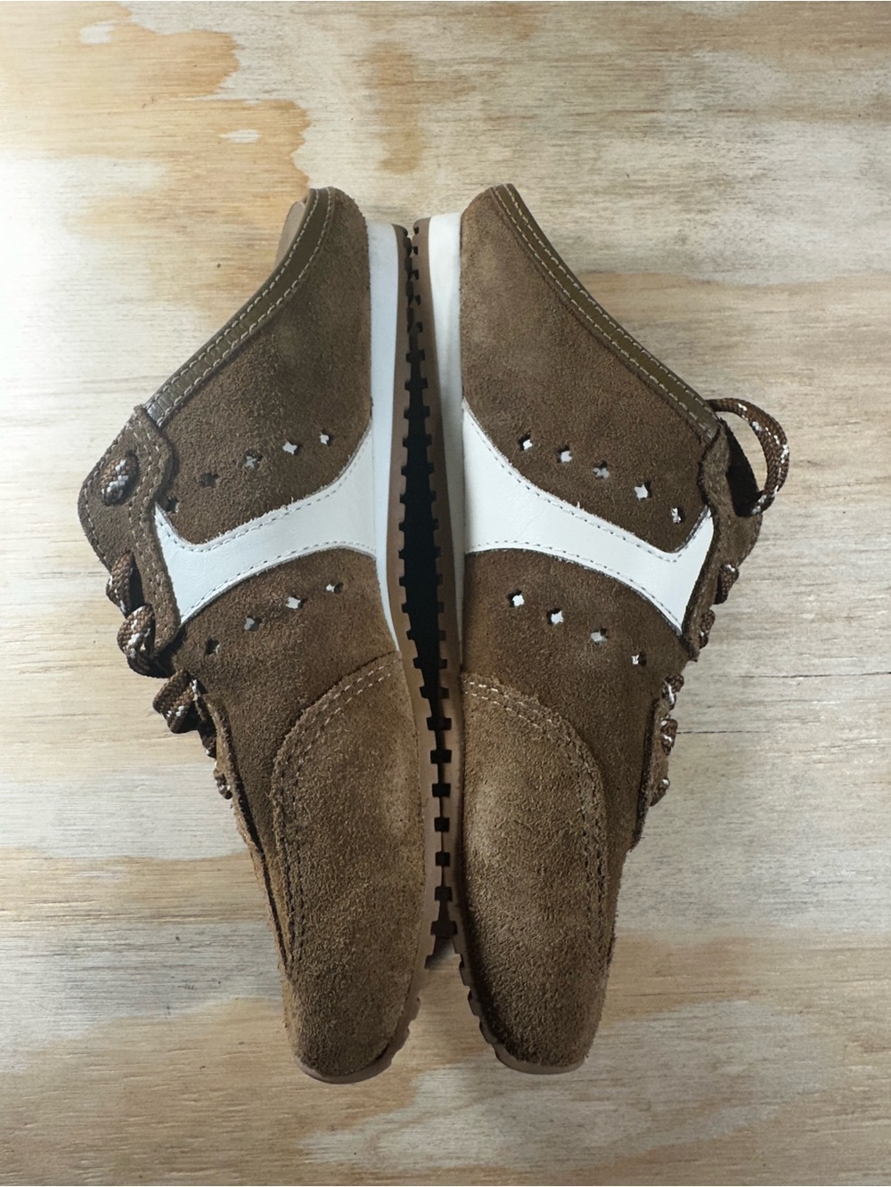 Larroude Stella Brown Suede Sneaker Mules Women’s Size 6 - Picture 3 of 8